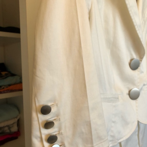 Cotton cream color jacket size 6 - Picture 2 of 5